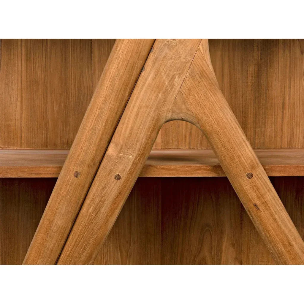 Noir Vetra Teak Wood Bookcase