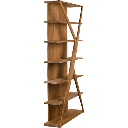 Noir Vetra Teak Wood Bookcase