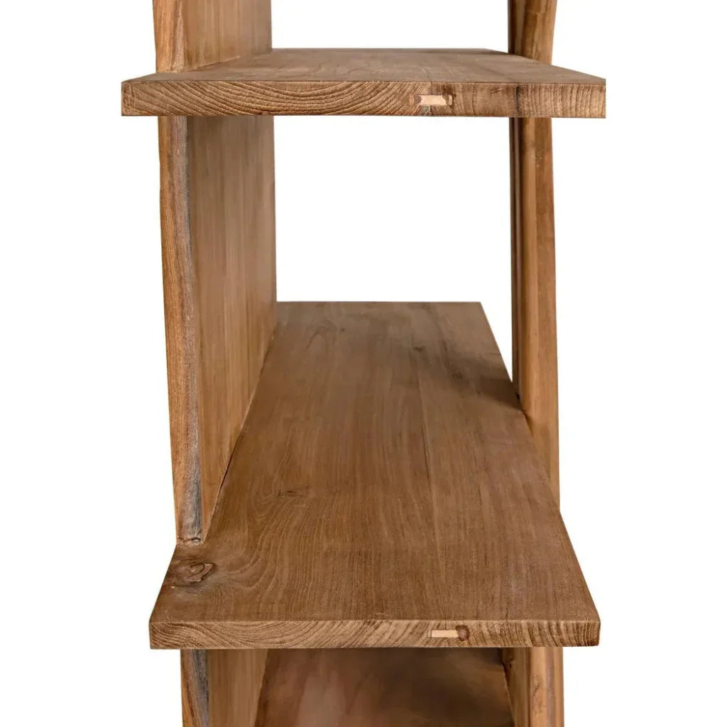 Noir Vetra Teak Wood Bookcase
