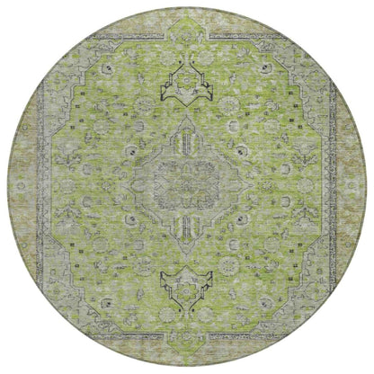 Vexira Green Washable Indoor - Outdoor Rug - LOOMLAN - LOOMLAN Rugs - Outdoor Rugs
