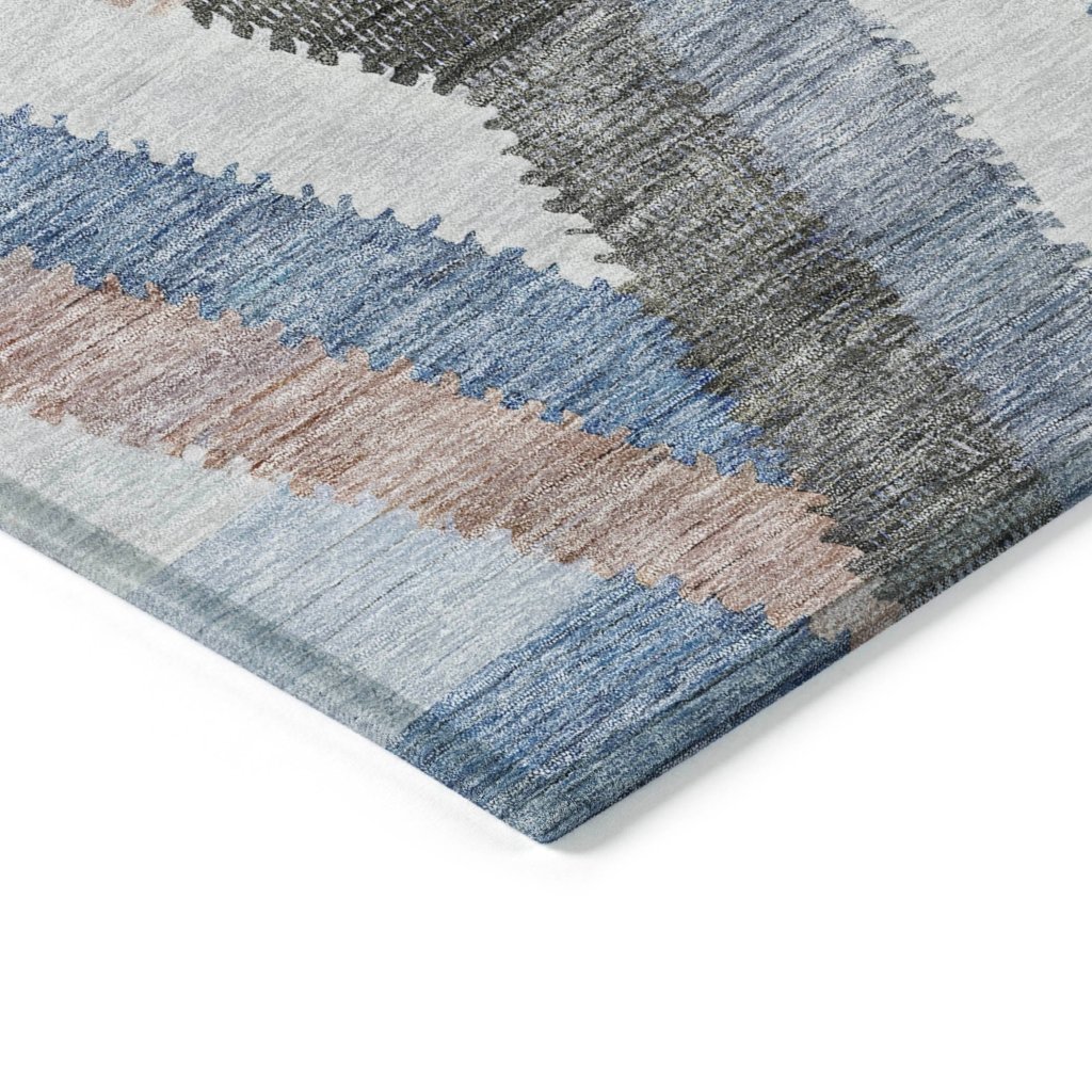 Viella Blue Washable Indoor - Outdoor Rug - LOOMLAN - LOOMLAN Rugs - Outdoor Rugs