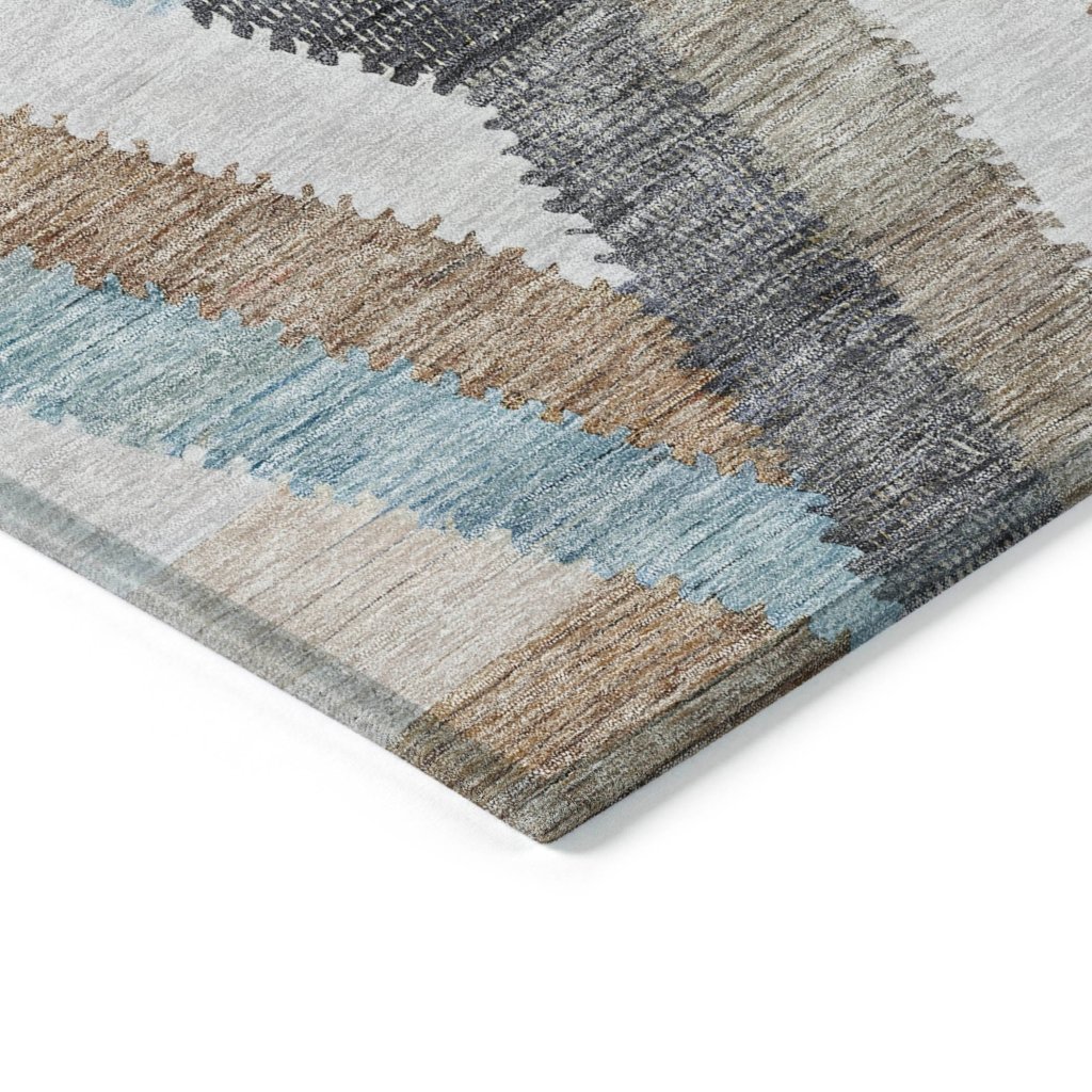 LOOMLAN Rugs Viella Brown Washable Indoor-Outdoor Rug