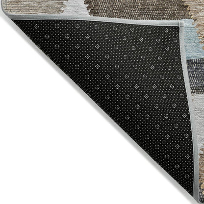 LOOMLAN Rugs Viella Brown Washable Indoor-Outdoor Rug