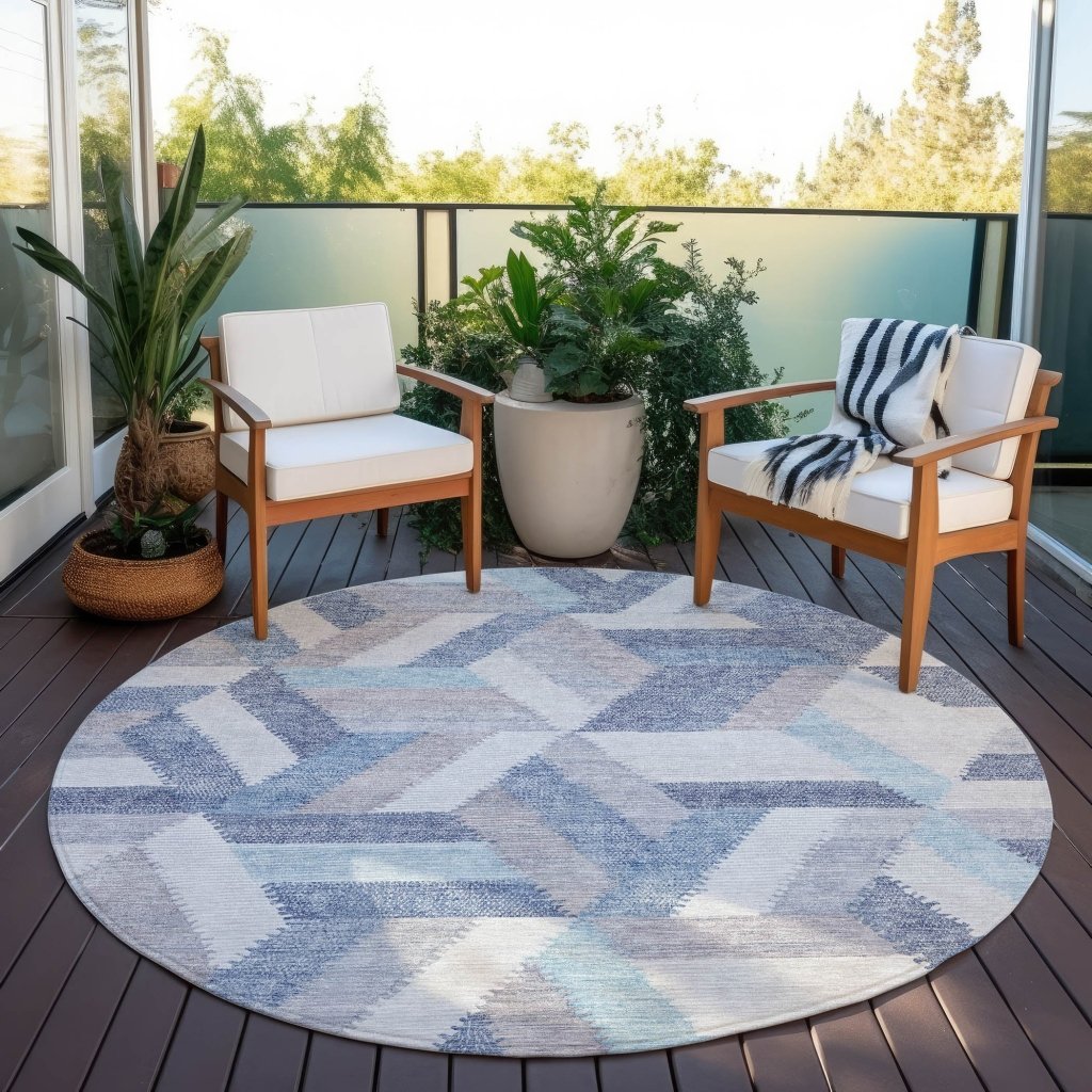 LOOMLAN Rugs Viella Denim Washable Indoor-Outdoor Rug