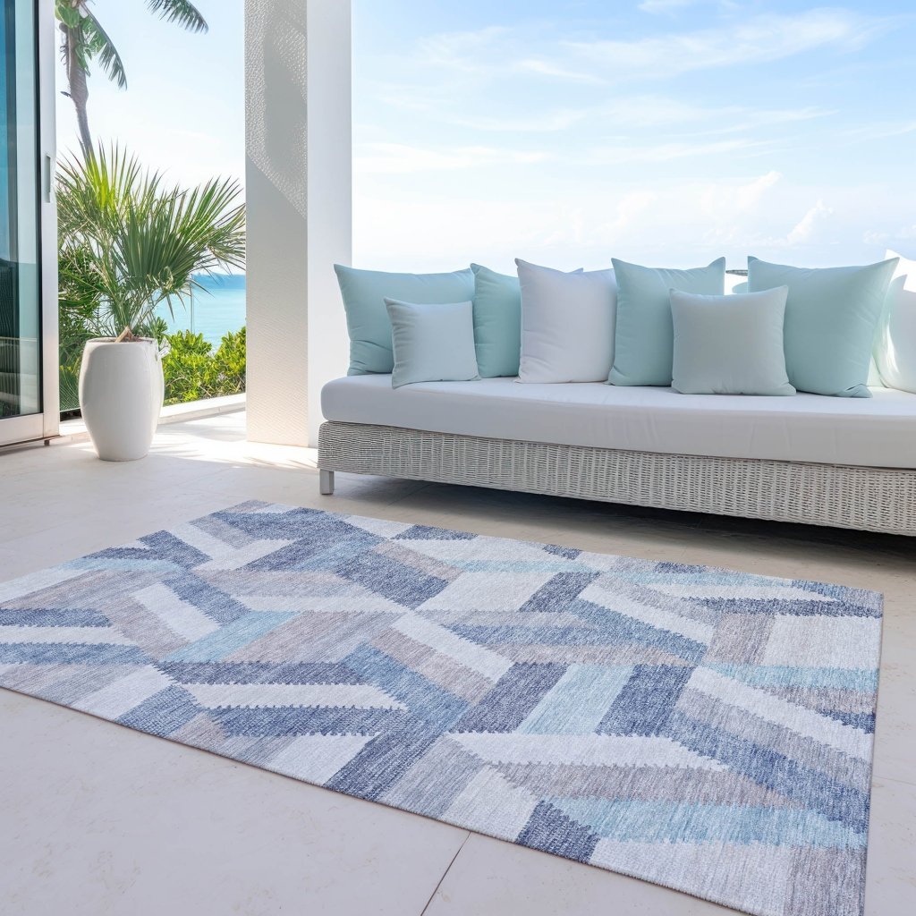 LOOMLAN Rugs Viella Denim Washable Indoor-Outdoor Rug