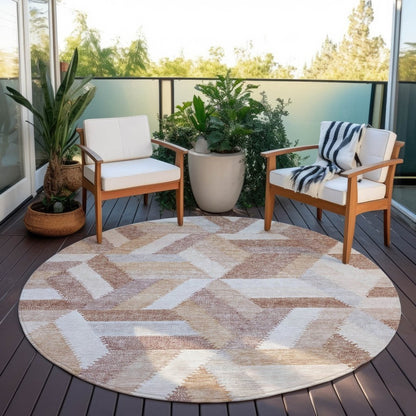 LOOMLAN Rugs Viella Orange Washable Indoor-Outdoor Rug