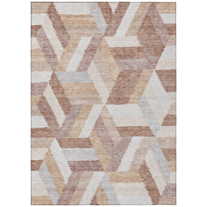 LOOMLAN Rugs Viella Orange Washable Indoor-Outdoor Rug