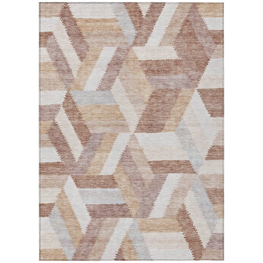 LOOMLAN Rugs Viella Orange Washable Indoor-Outdoor Rug