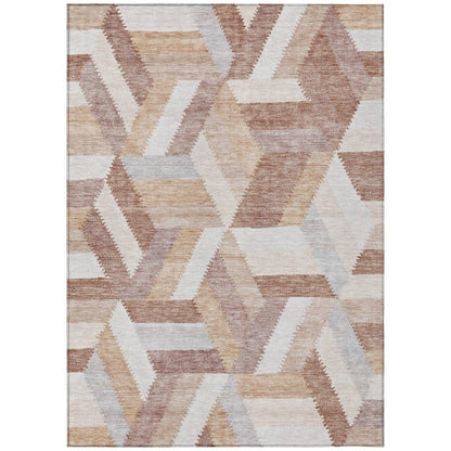 LOOMLAN Rugs Viella Orange Washable Indoor-Outdoor Rug
