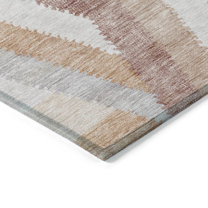 LOOMLAN Rugs Viella Orange Washable Indoor-Outdoor Rug