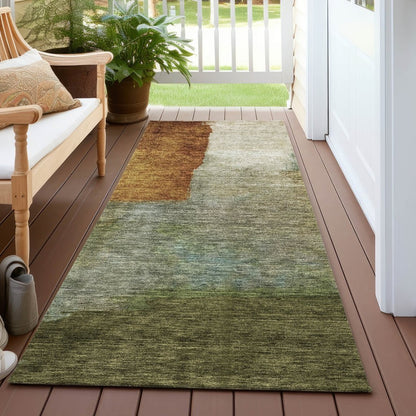 LOOMLAN Rugs Vienna Green Washable Indoor-Outdoor Rug