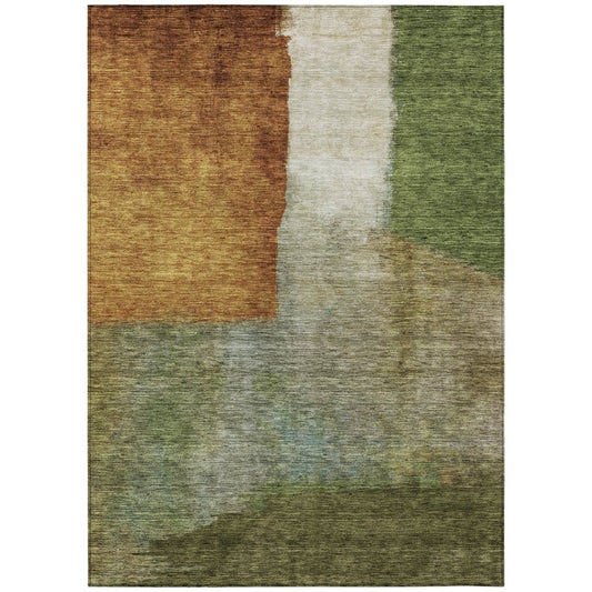 LOOMLAN Rugs Vienna Green Washable Indoor-Outdoor Rug
