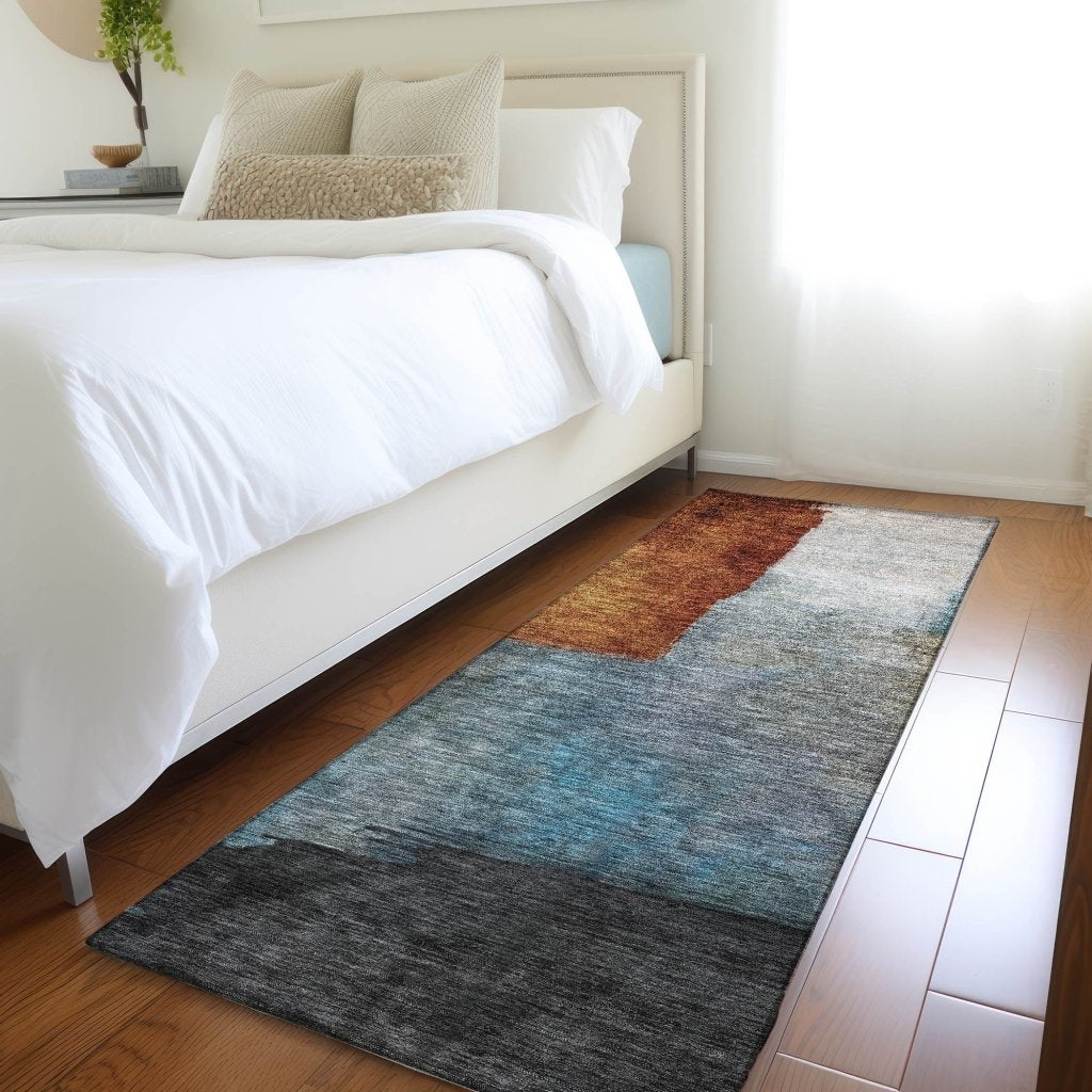 LOOMLAN Rugs Vienna Orange Washable Indoor-Outdoor Rug