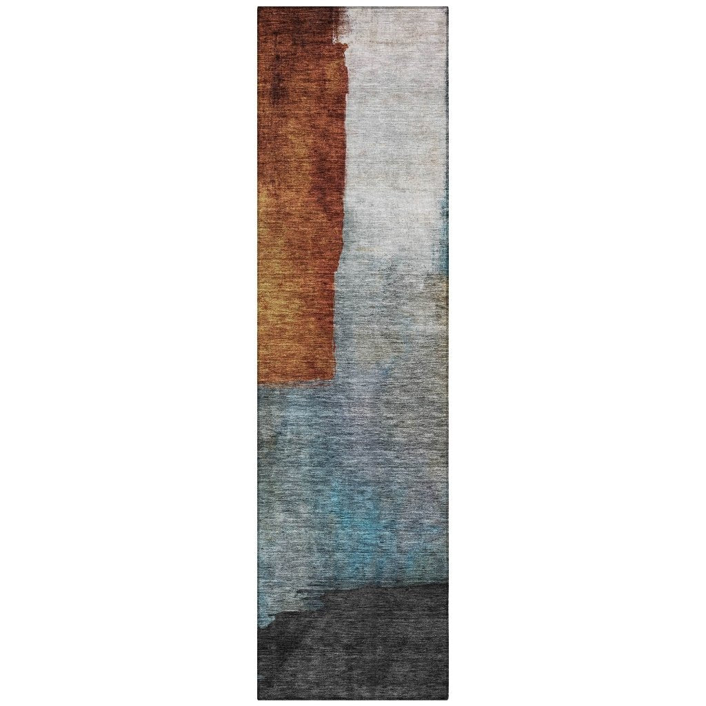 LOOMLAN Rugs Vienna Orange Washable Indoor-Outdoor Rug
