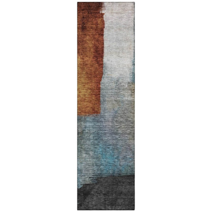 LOOMLAN Rugs Vienna Orange Washable Indoor-Outdoor Rug