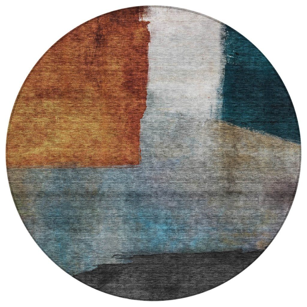LOOMLAN Rugs Vienna Orange Washable Indoor-Outdoor Rug