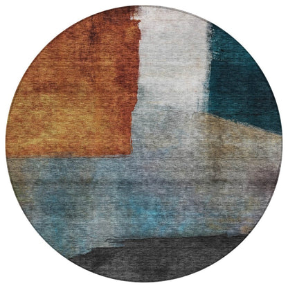LOOMLAN Rugs Vienna Orange Washable Indoor-Outdoor Rug