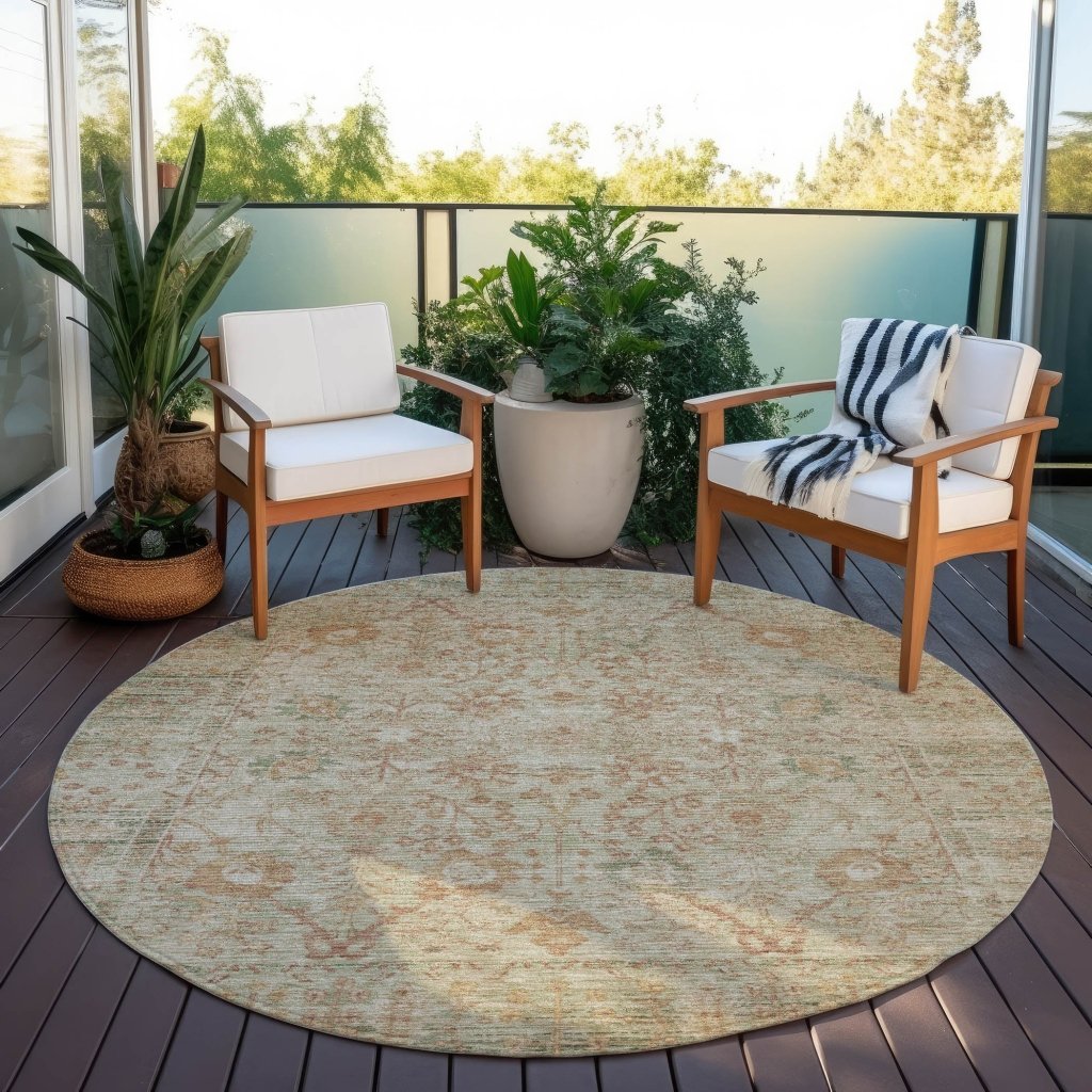 LOOMLAN Rugs Vilnius Beige Washable Indoor-Outdoor Rug
