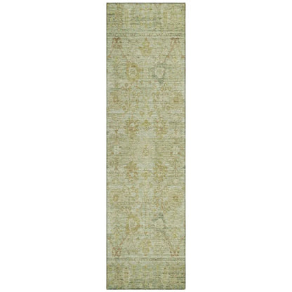 LOOMLAN Rugs Vilnius Green Washable Indoor-Outdoor Rug