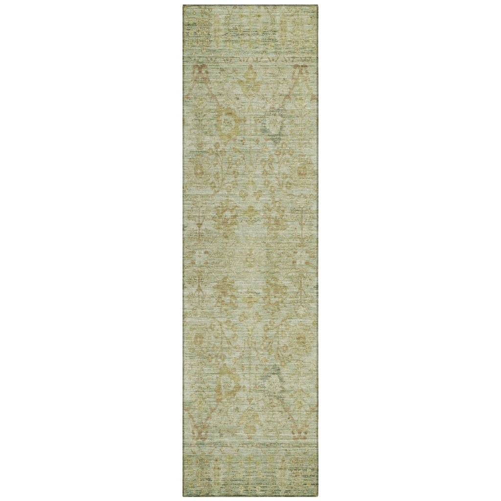 LOOMLAN Rugs Vilnius Green Washable Indoor-Outdoor Rug