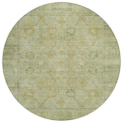 LOOMLAN Rugs Vilnius Green Washable Indoor-Outdoor Rug