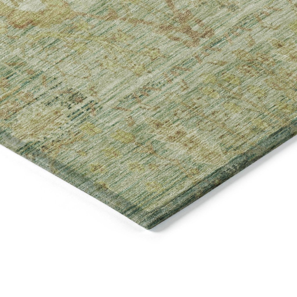 LOOMLAN Rugs Vilnius Green Washable Indoor-Outdoor Rug