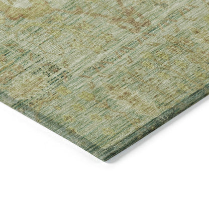 LOOMLAN Rugs Vilnius Green Washable Indoor-Outdoor Rug