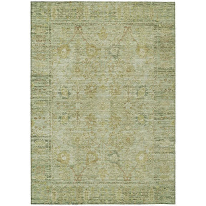 LOOMLAN Rugs Vilnius Green Washable Indoor-Outdoor Rug