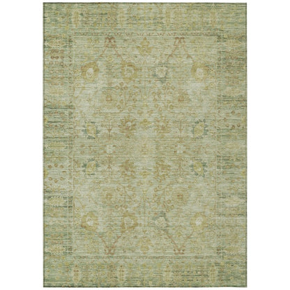 LOOMLAN Rugs Vilnius Green Washable Indoor-Outdoor Rug