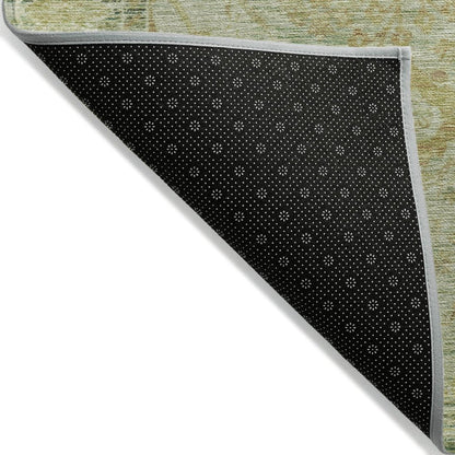 LOOMLAN Rugs Vilnius Green Washable Indoor-Outdoor Rug