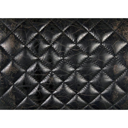 Vintage Leather Armless Dining Chair - LOOMLAN - Noir - Dining Chairs