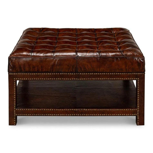 Sarreid Vintage Tufted Ottoman