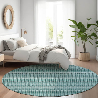 LOOMLAN Rugs Violina Teal Washable Indoor-Outdoor Rug