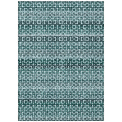 LOOMLAN Rugs Violina Teal Washable Indoor-Outdoor Rug
