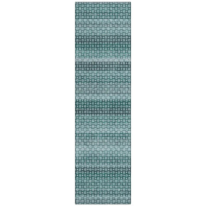 LOOMLAN Rugs Violina Teal Washable Indoor-Outdoor Rug