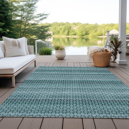 LOOMLAN Rugs Violina Teal Washable Indoor-Outdoor Rug