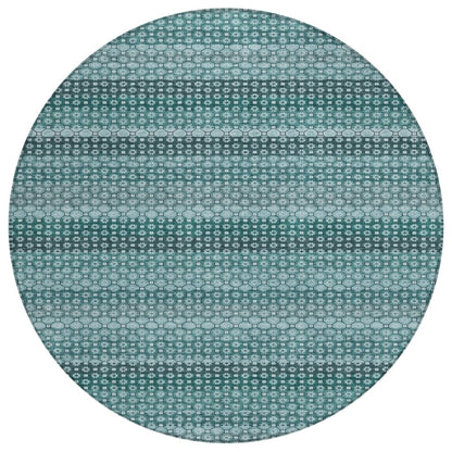 LOOMLAN Rugs Violina Teal Washable Indoor-Outdoor Rug