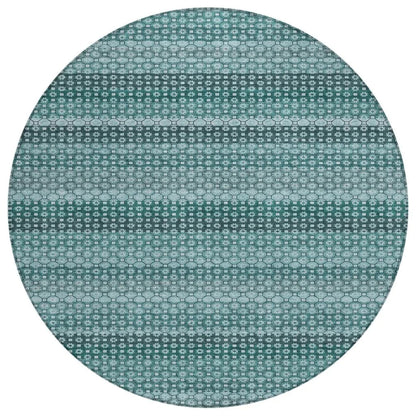 LOOMLAN Rugs Violina Teal Washable Indoor-Outdoor Rug