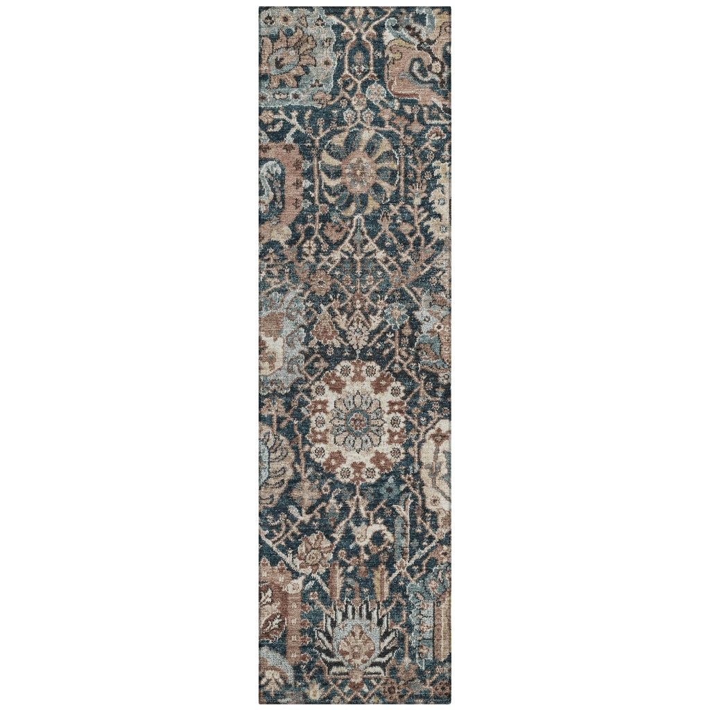 LOOMLAN Rugs Vionith Brown Washable Indoor-Outdoor Rug