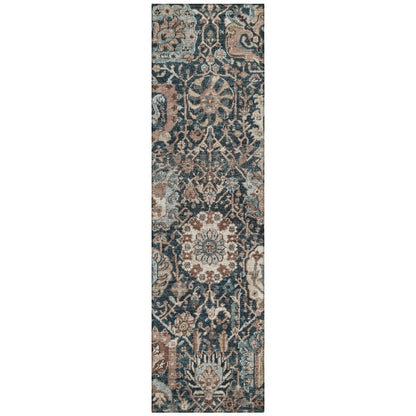 LOOMLAN Rugs Vionith Brown Washable Indoor-Outdoor Rug