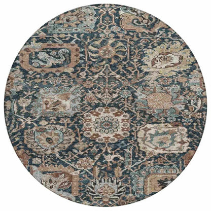 LOOMLAN Rugs Vionith Brown Washable Indoor-Outdoor Rug