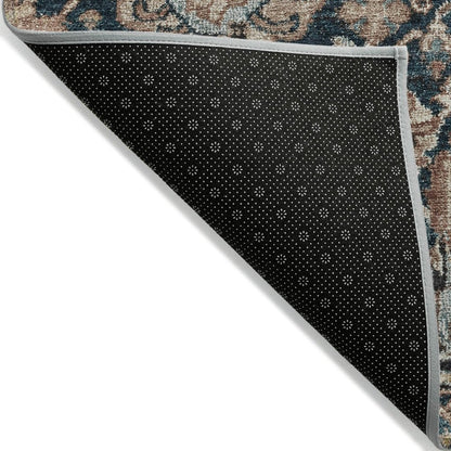 LOOMLAN Rugs Vionith Brown Washable Indoor-Outdoor Rug