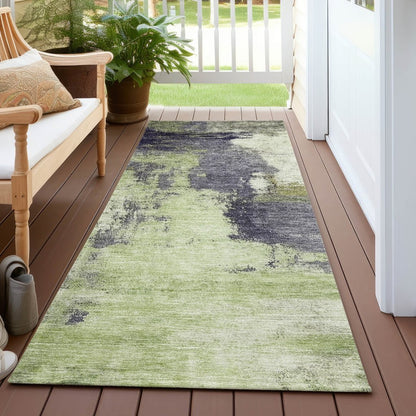 LOOMLAN Rugs Vionna Fern Washable Indoor-Outdoor Rug
