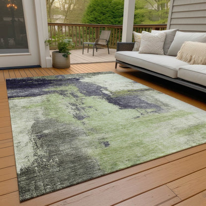 LOOMLAN Rugs Vionna Fern Washable Indoor-Outdoor Rug