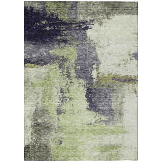 LOOMLAN Rugs Vionna Fern Washable Indoor-Outdoor Rug
