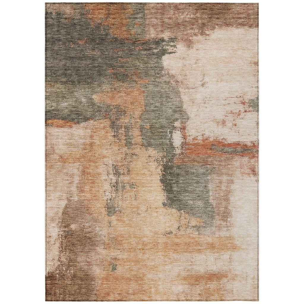 Vionna Orange Washable Indoor - Outdoor Rug - LOOMLAN - LOOMLAN Rugs - Outdoor Rugs