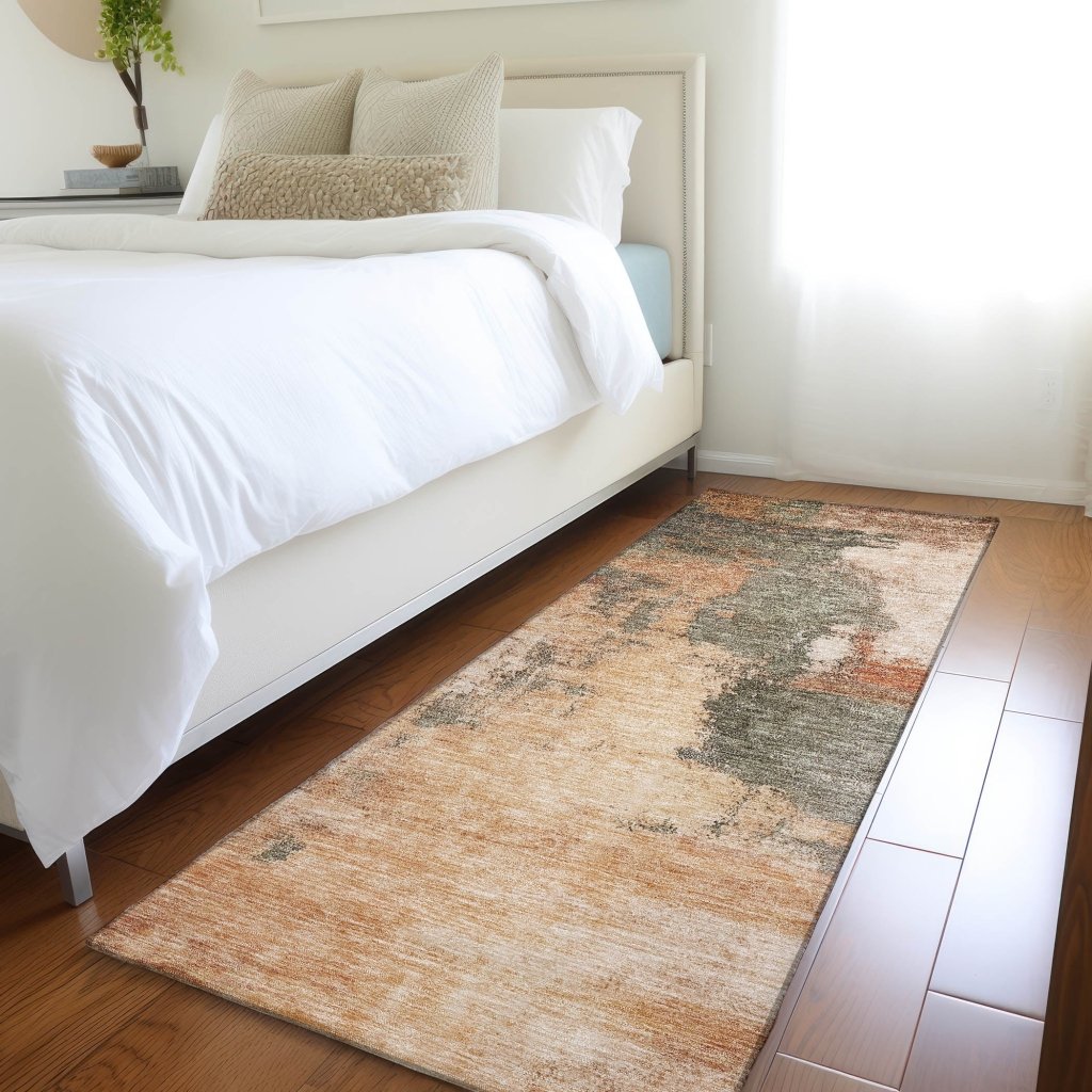 Vionna Orange Washable Indoor - Outdoor Rug - LOOMLAN - LOOMLAN Rugs - Outdoor Rugs