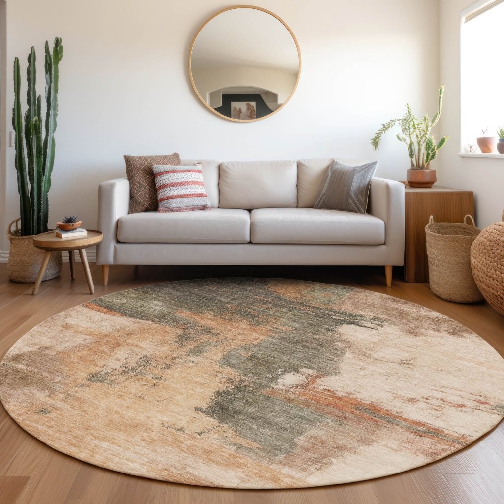 Vionna Orange Washable Indoor - Outdoor Rug - LOOMLAN - LOOMLAN Rugs - Outdoor Rugs