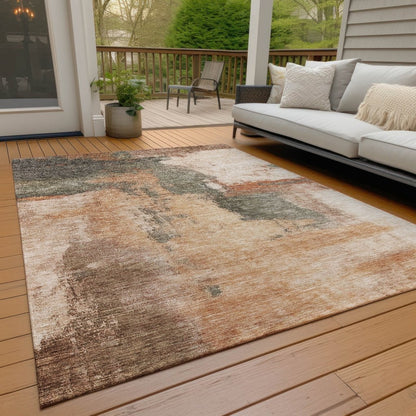 Vionna Orange Washable Indoor - Outdoor Rug - LOOMLAN - LOOMLAN Rugs - Outdoor Rugs