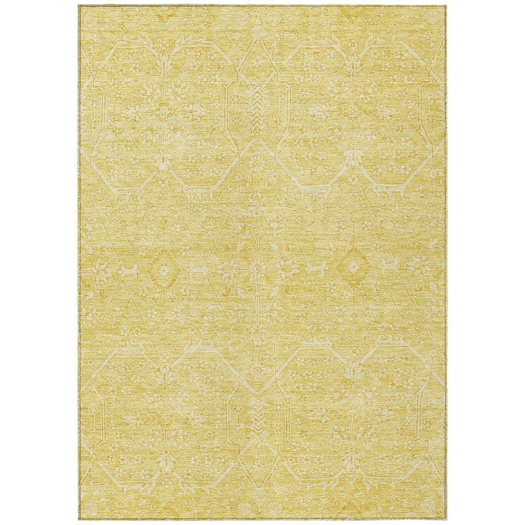 LOOMLAN Rugs Virellia Gold Washable Indoor-Outdoor Rug